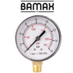 PRESSURE GAUGE 0-20BAR1/4BOTTOM ENTRY 63MM